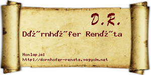 Dörnhöfer Renáta névjegykártya